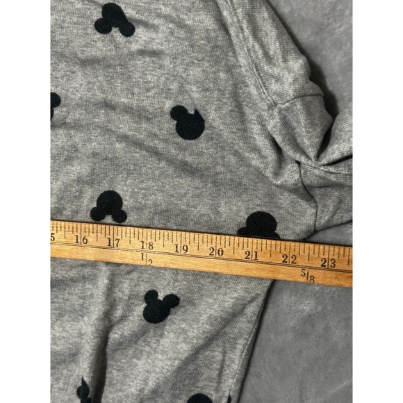 Disney Mickey Mouse Lounge Set Gray Black Pajamas 2 Piece Joggers Large - Picture 8 of 12
